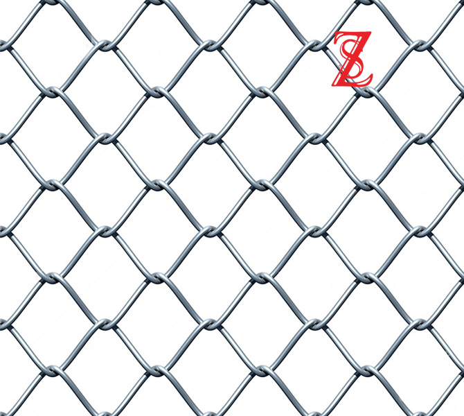 Galvanized chain link fence