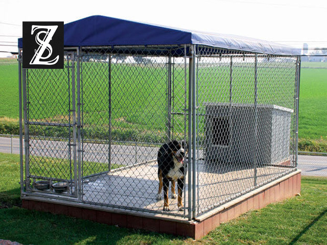 Boxed chain link kennel kits 